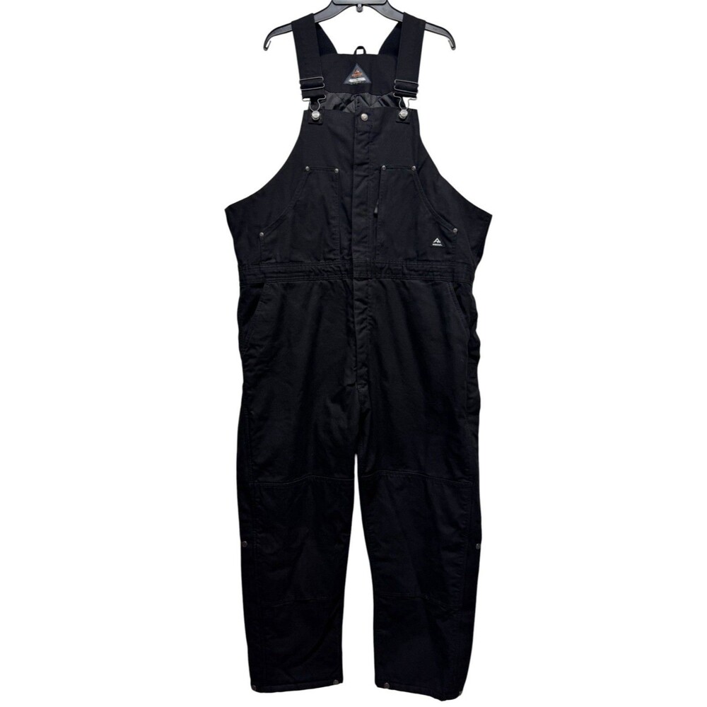 Ridgecut Toughwear Mens 2XL Insulated Bib Overalls Black Heavy Duty Workwear